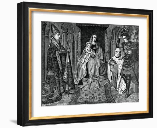 Madonna and Child with Canon Joris Van Der Paele, 1436-Jan van Eyck-Framed Giclee Print