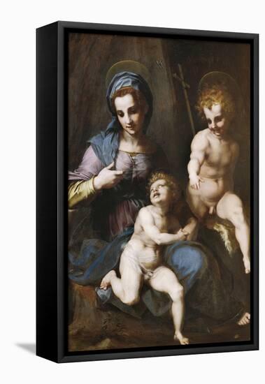 Madonna and Child with Infant Saint John the Baptist, 1516-1517-Andrea del Sarto-Framed Premier Image Canvas