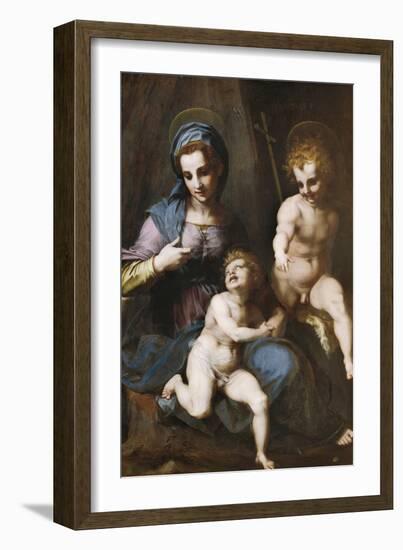 Madonna and Child with Infant Saint John the Baptist, 1516-1517-Andrea del Sarto-Framed Giclee Print