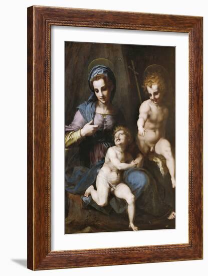 Madonna and Child with Infant Saint John the Baptist, 1516-1517-Andrea del Sarto-Framed Giclee Print