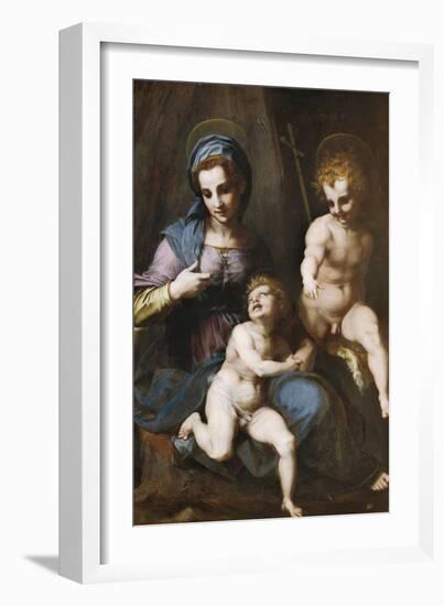 Madonna and Child with Infant Saint John the Baptist, 1516-1517-Andrea del Sarto-Framed Giclee Print