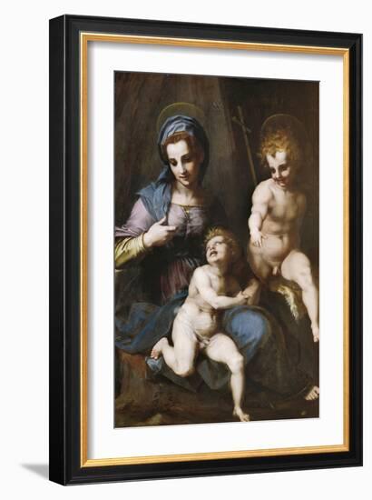 Madonna and Child with Infant Saint John the Baptist, 1516-1517-Andrea del Sarto-Framed Giclee Print