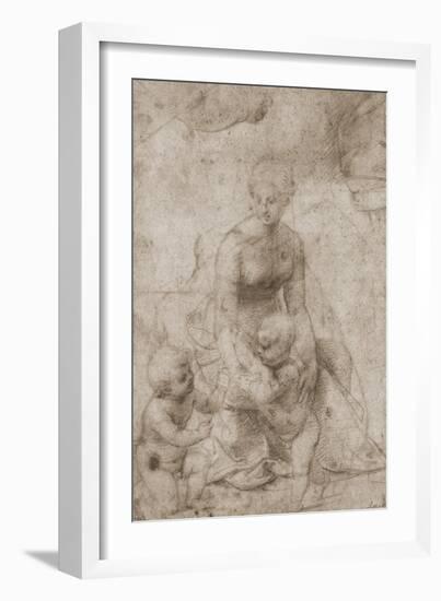 Madonna and Child with John-Raphael-Framed Giclee Print