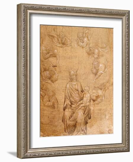 Madonna and Child with Prophets-Michelino Da Besozzo-Framed Giclee Print