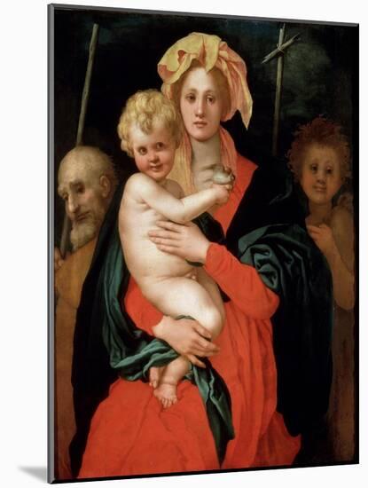 Madonna and Child with Saint Joseph and John the Baptist, 1520S-Jacopo Pontormo-Mounted Giclee Print