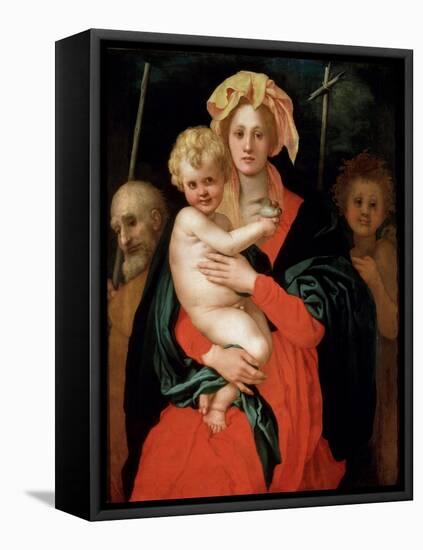 Madonna and Child with Saint Joseph and John the Baptist, 1520S-Jacopo Pontormo-Framed Premier Image Canvas