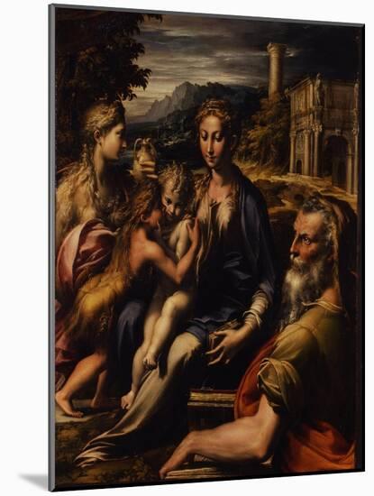 Madonna and Child with Saint (Madonna Di San Zaccari), C.1535-Parmigianino-Mounted Giclee Print