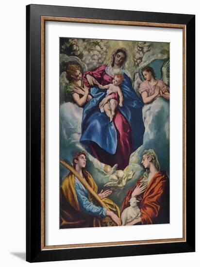 'Madonna and Child with Saint Martina and Saint Agnes', 1597-1599-El Greco-Framed Giclee Print