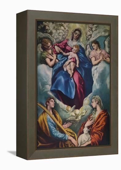 'Madonna and Child with Saint Martina and Saint Agnes', 1597-1599-El Greco-Framed Premier Image Canvas