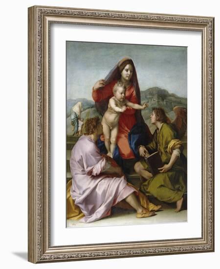 Madonna and Child with Saint Matthew and the Angel-Andrea del Sarto-Framed Giclee Print