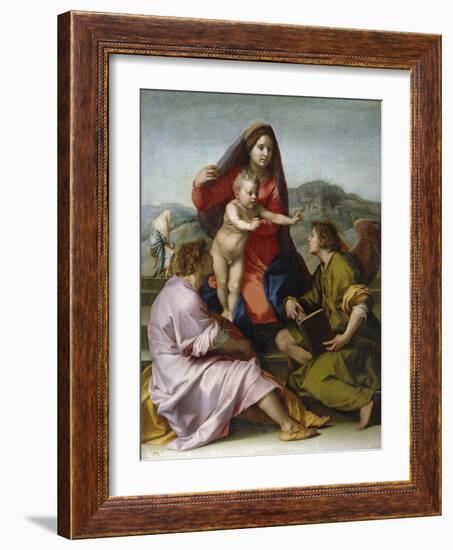 Madonna and Child with Saint Matthew and the Angel-Andrea del Sarto-Framed Giclee Print