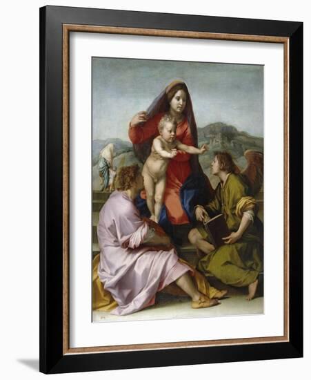 Madonna and Child with Saint Matthew and the Angel-Andrea del Sarto-Framed Giclee Print