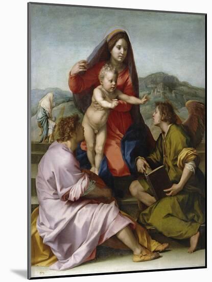 Madonna and Child with Saint Matthew and the Angel-Andrea del Sarto-Mounted Giclee Print