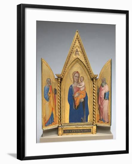 Madonna and Child with Saint Peter and Saint John the Evangelist, C.1360-Nardo Di Cione-Framed Giclee Print