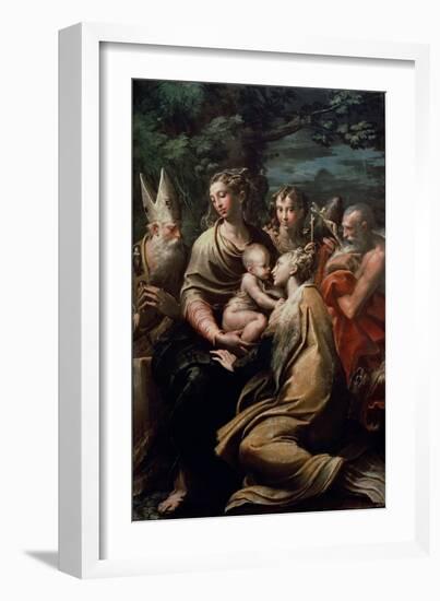 Madonna and Child with Saints, c.1529-Parmigianino-Framed Giclee Print