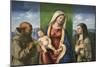 Madonna and Child with Saints Francis and Clare-Giovanni Battista Cima-Mounted Art Print