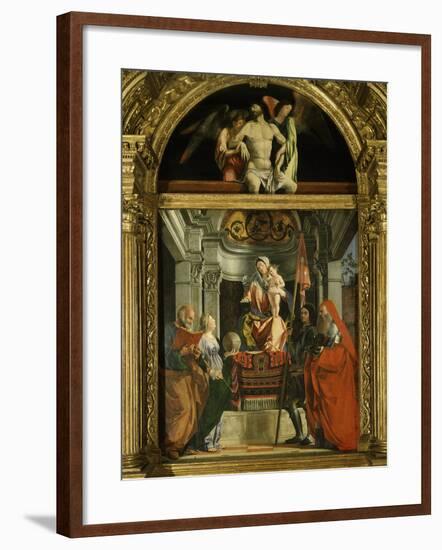 Madonna and Child with Saints (Including Christina of Bolsena, 3rd Century Virgin and Martyr), 1507-Lorenzo Lotto-Framed Photographic Print