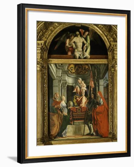 Madonna and Child with Saints (Including Christina of Bolsena, 3rd Century Virgin and Martyr), 1507-Lorenzo Lotto-Framed Photographic Print