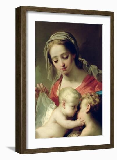 Madonna and Child with Saints John, Anna and Rocco, circa 1785 (Detail)-Gaetano Gandolfi-Framed Giclee Print