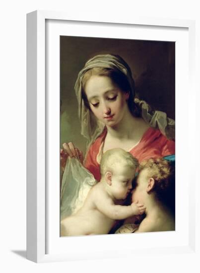 Madonna and Child with Saints John, Anna and Rocco, circa 1785 (Detail)-Gaetano Gandolfi-Framed Giclee Print