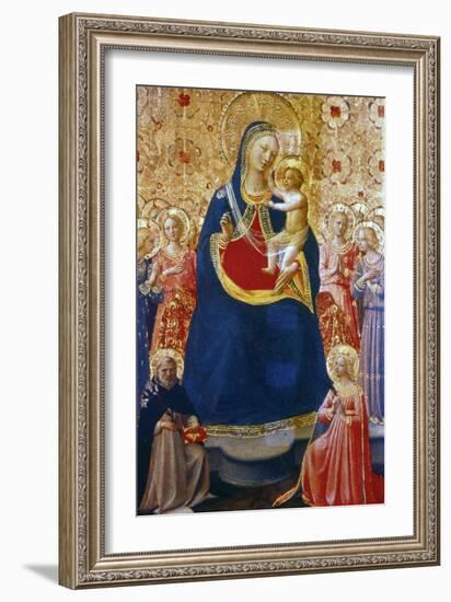 Madonna and Child with Saints, Mid 15th Century-Fra Angelico-Framed Giclee Print