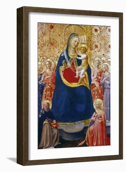 Madonna and Child with Saints, Mid 15th Century-Fra Angelico-Framed Giclee Print