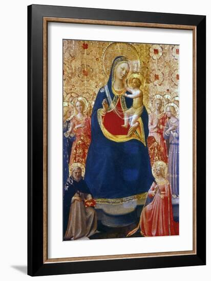 Madonna and Child with Saints, Mid 15th Century-Fra Angelico-Framed Giclee Print