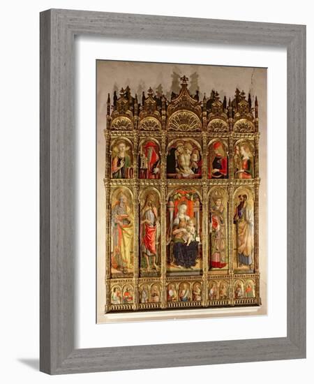 Madonna and Child with Saints, Polyptych, 1473-Carlo Crivelli-Framed Giclee Print