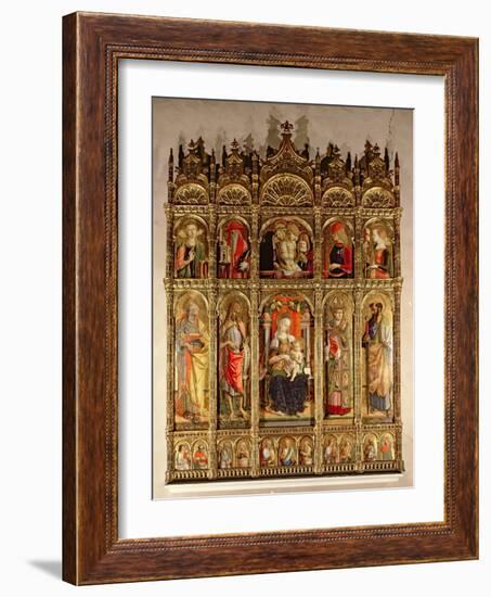 Madonna and Child with Saints, Polyptych, 1473-Carlo Crivelli-Framed Giclee Print