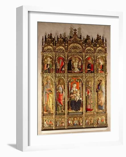 Madonna and Child with Saints, Polyptych, 1473-Carlo Crivelli-Framed Giclee Print