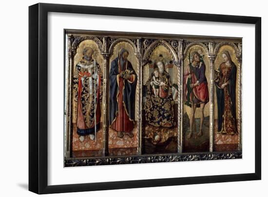 Madonna and Child with Saints (Polyptych, Five Separate Panel), C1480-Vittore Crivelli-Framed Giclee Print