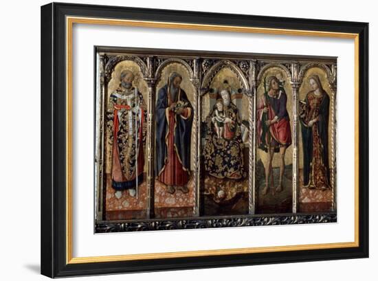 Madonna and Child with Saints (Polyptych, Five Separate Panel), C1480-Vittore Crivelli-Framed Giclee Print