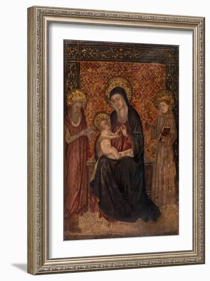 Madonna and Child with Saints (Tempera on Panel)-Italian School-Framed Giclee Print