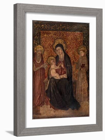 Madonna and Child with Saints (Tempera on Panel)-Italian School-Framed Giclee Print