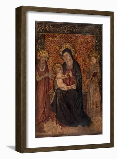 Madonna and Child with Saints (Tempera on Panel)-Italian School-Framed Giclee Print