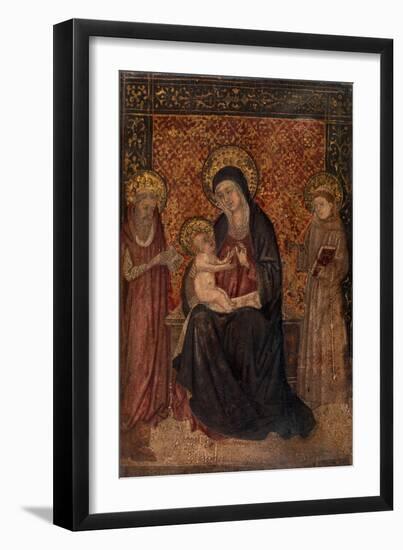 Madonna and Child with Saints (Tempera on Panel)-Italian School-Framed Giclee Print