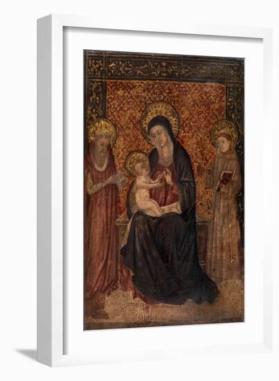 Madonna and Child with Saints (Tempera on Panel)-Italian School-Framed Giclee Print