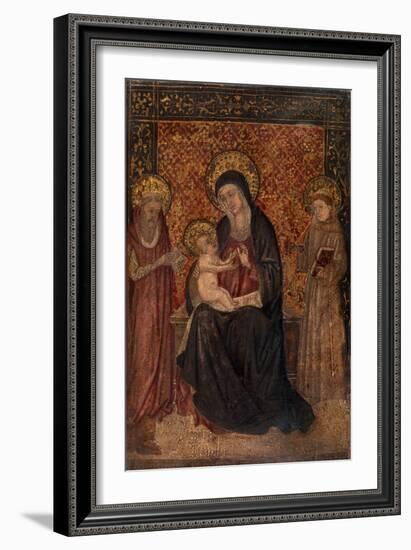 Madonna and Child with Saints (Tempera on Panel)-Italian School-Framed Giclee Print