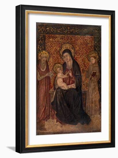 Madonna and Child with Saints (Tempera on Panel)-Italian School-Framed Giclee Print