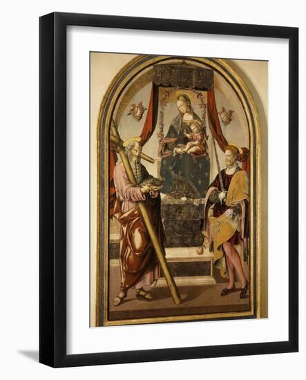 Madonna and Child with Saints-Bernardo Bellotto-Framed Giclee Print