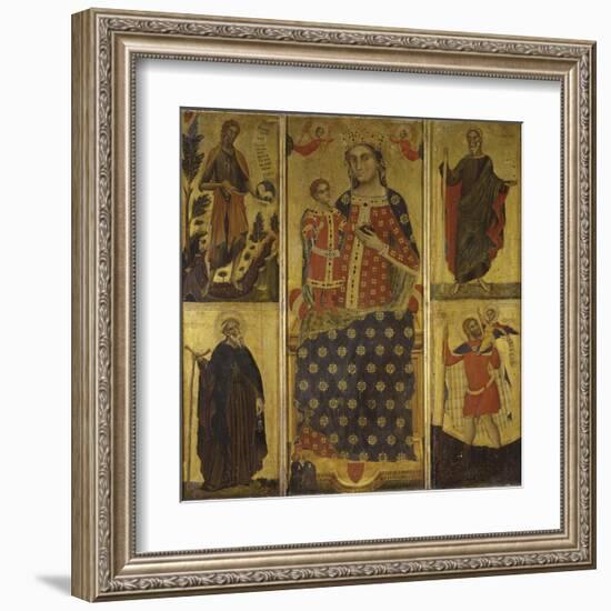 Madonna and Child with Saints-Paolo Veneziano-Framed Art Print