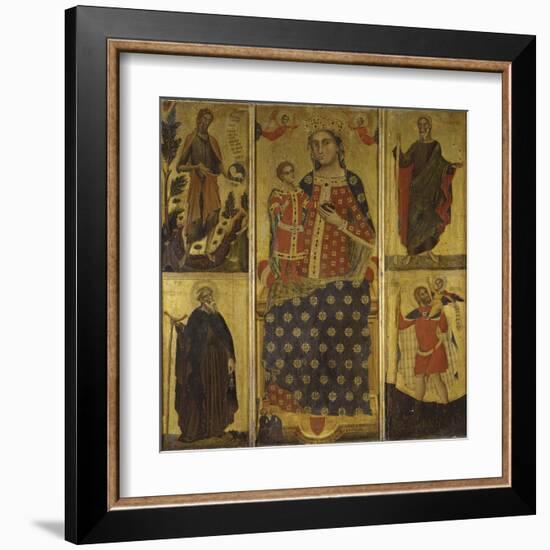 Madonna and Child with Saints-Paolo Veneziano-Framed Art Print