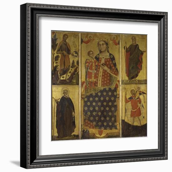 Madonna and Child with Saints-Paolo Veneziano-Framed Art Print