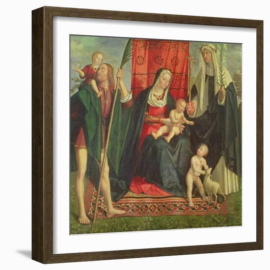 Madonna and Child with Saints-Galeazzo Campi-Framed Giclee Print