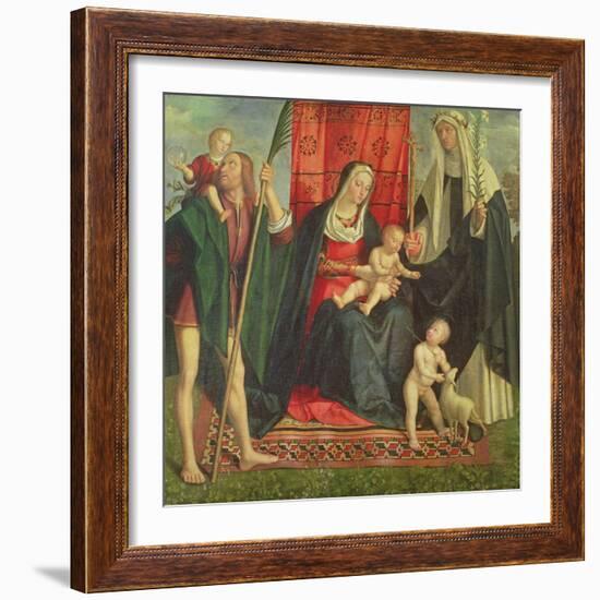 Madonna and Child with Saints-Galeazzo Campi-Framed Giclee Print