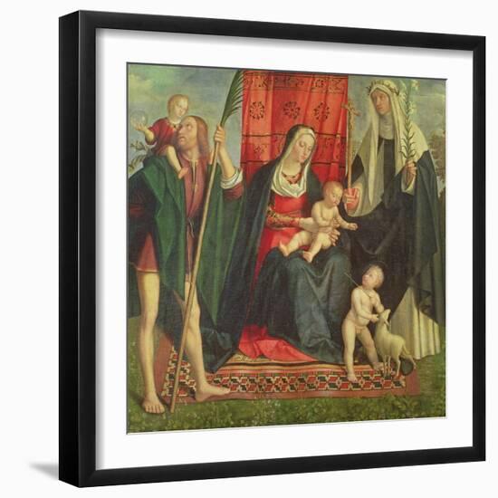 Madonna and Child with Saints-Galeazzo Campi-Framed Giclee Print