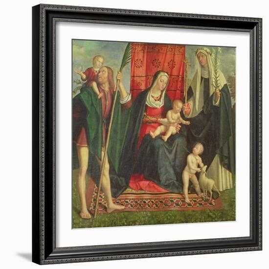 Madonna and Child with Saints-Galeazzo Campi-Framed Giclee Print