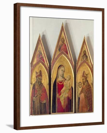Madonna and Child with SS. Nicholas and Proculus, 1332-Ambrogio Lorenzetti-Framed Giclee Print
