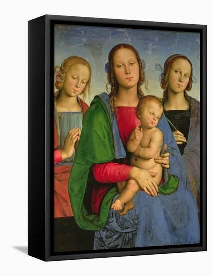 Madonna and Child with St. Catherine and St. Rosa, 1493-Pietro Perugino-Framed Premier Image Canvas