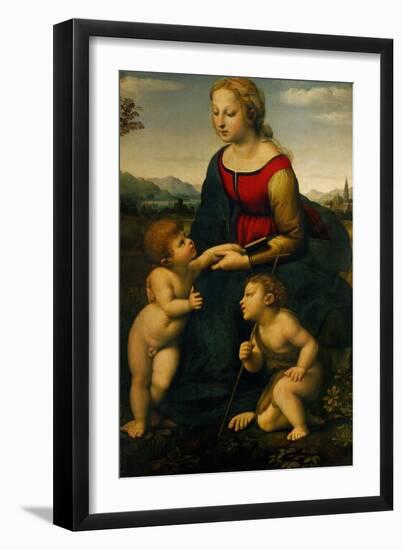 Madonna and Child with St. John the Baptist, 1507-Raphael-Framed Giclee Print